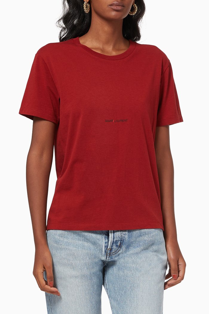 

SAINT LAURENT T-shirt in Jersey, Red