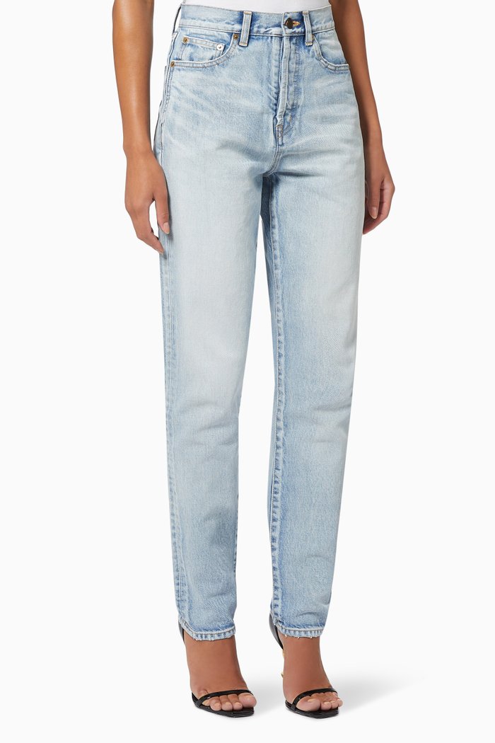 Slim-fit Jeans in Cotton Denim, Blue