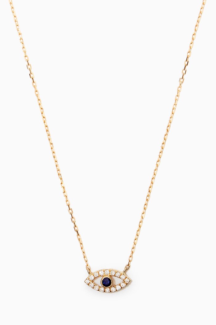 

Evil Eye Necklace with Diamonds in 18kt Yellow Gold