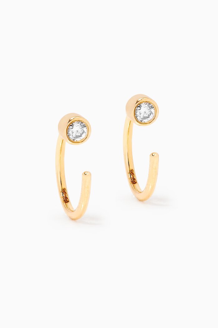 

Slip-on Earrings with Diamond in 18kt Yellow Gold