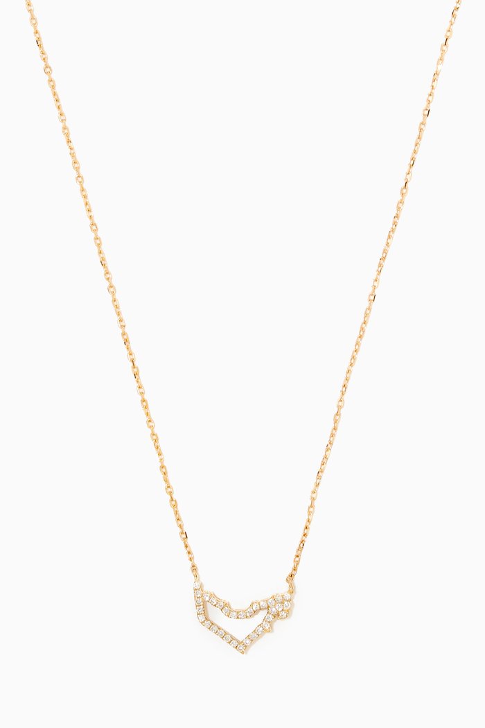 

Mini UAE Map Necklace with Diamonds in 18kt Yellow Gold