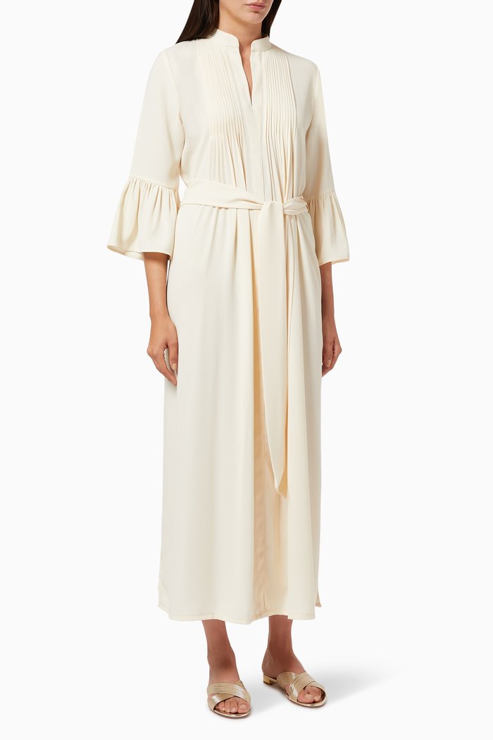 

Gathered Maxi Dress, Neutral