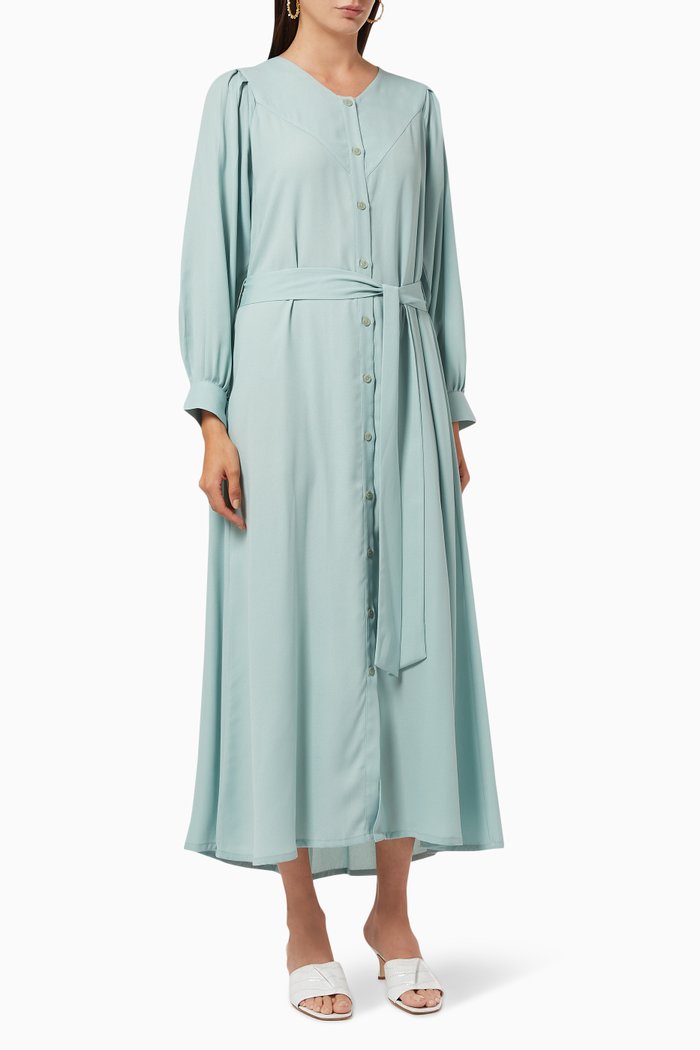 

Crepe Maxi Dress, Green