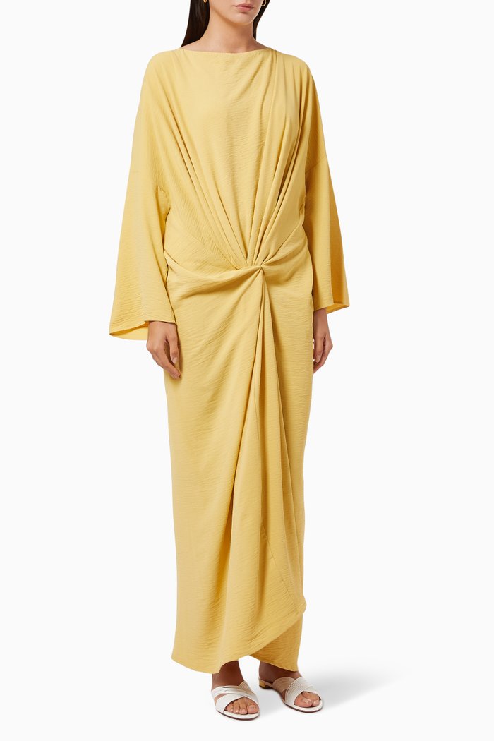 

Draped Knot Dress, Yellow