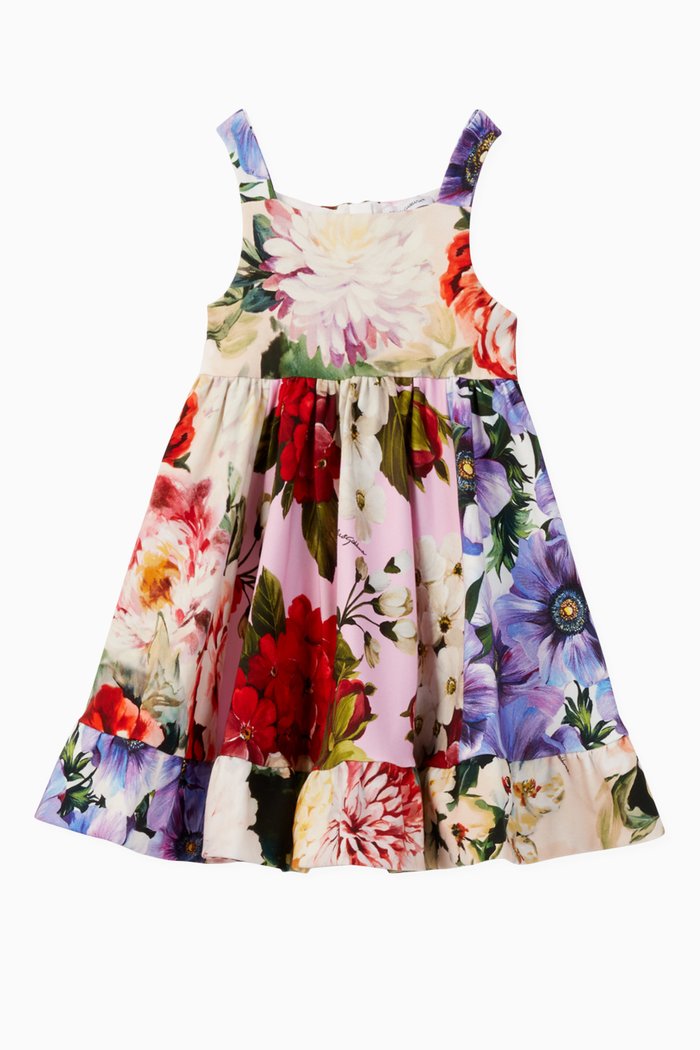 

Floral Cotton Interlock Dress with Bloomers, Red