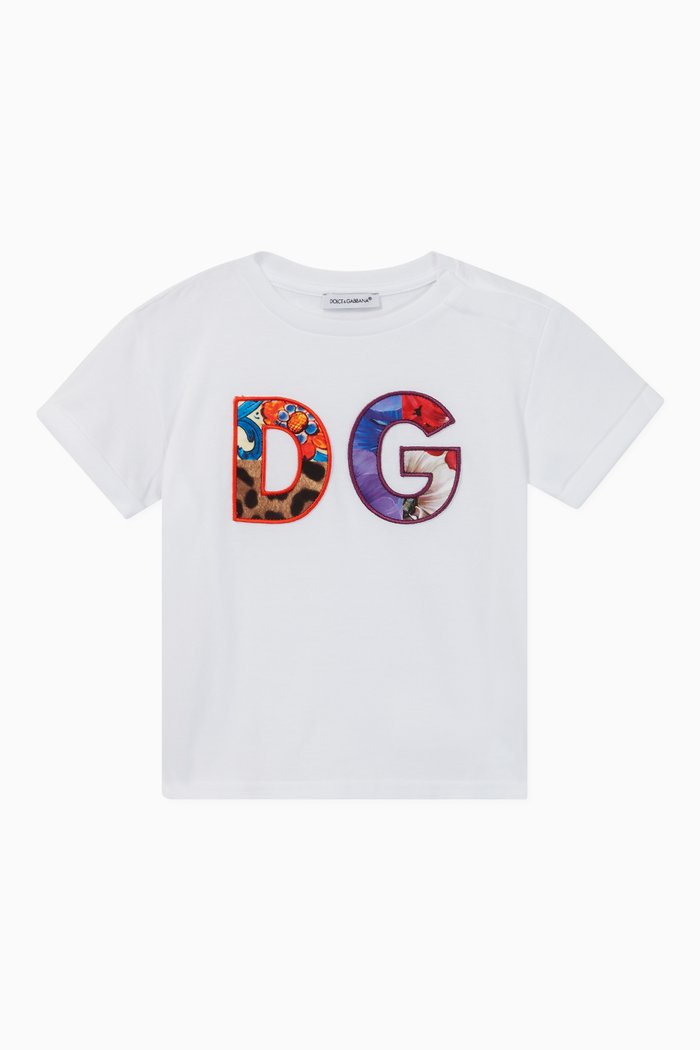 

Patchwork DG Patch Cotton T-shirt, White