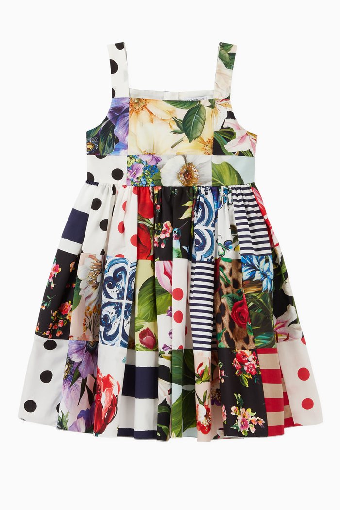 

Patchwork Cotton Poplin Dress, Multicolour