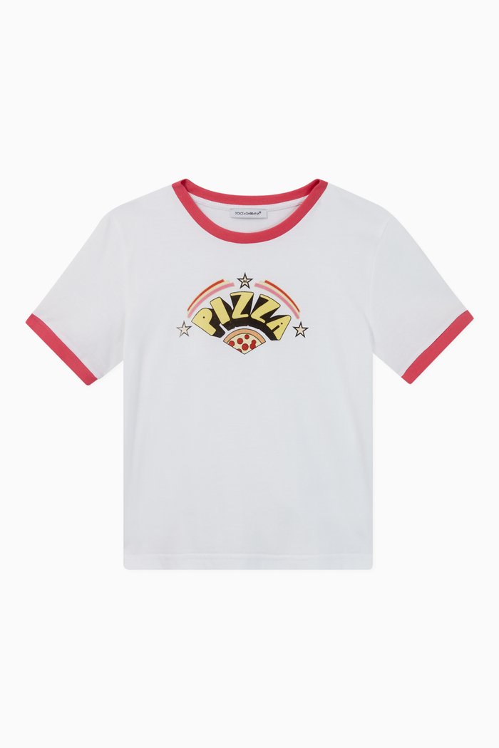 

Pizza Cotton T-shirt, White