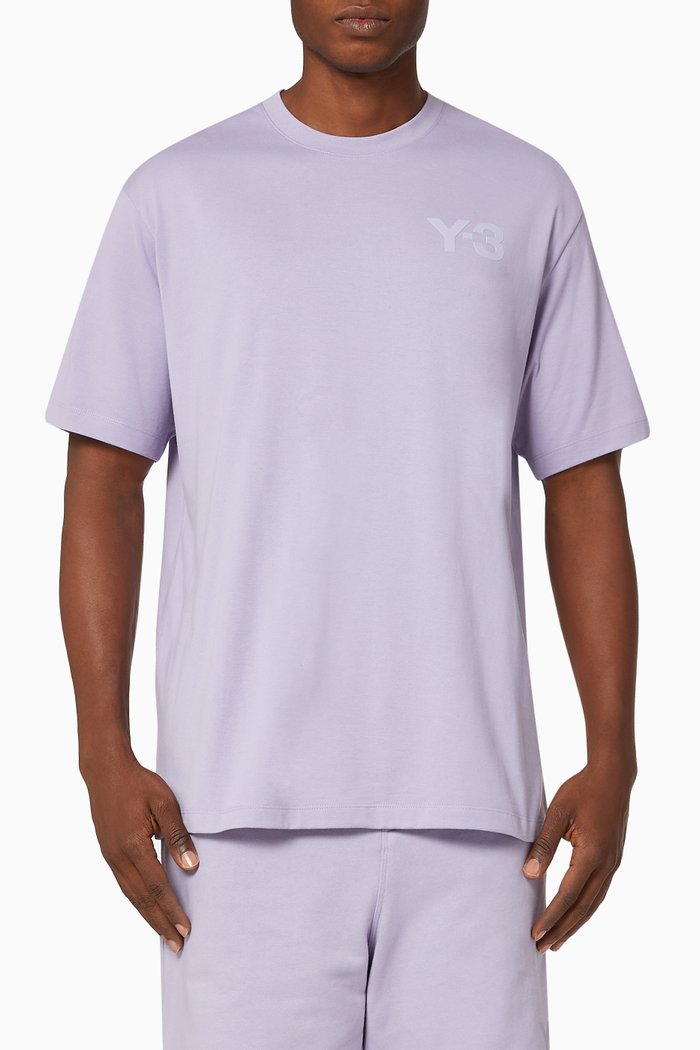 

M Classic Chest Logo Cotton T-shirt, Purple