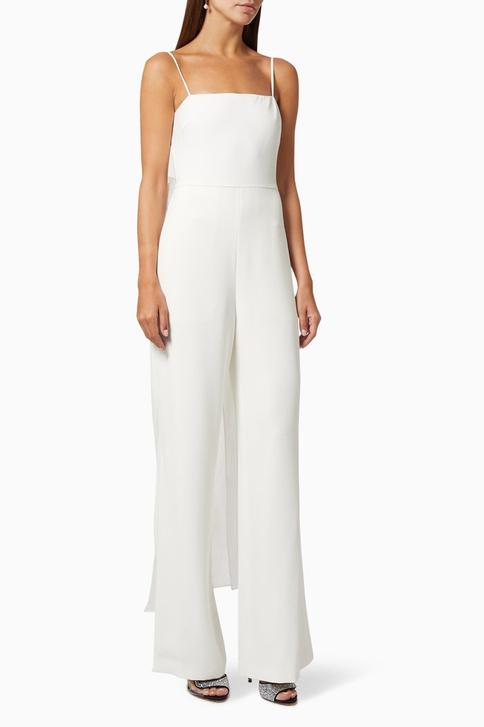 

Emma Jumpsuit in Stretch Crepe, Neutral