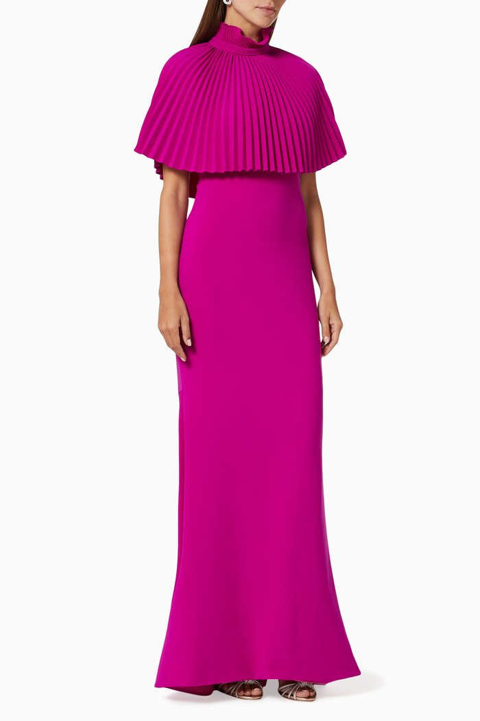 

Gabriella Mermaid Dress in Stretch Crepe, Pink