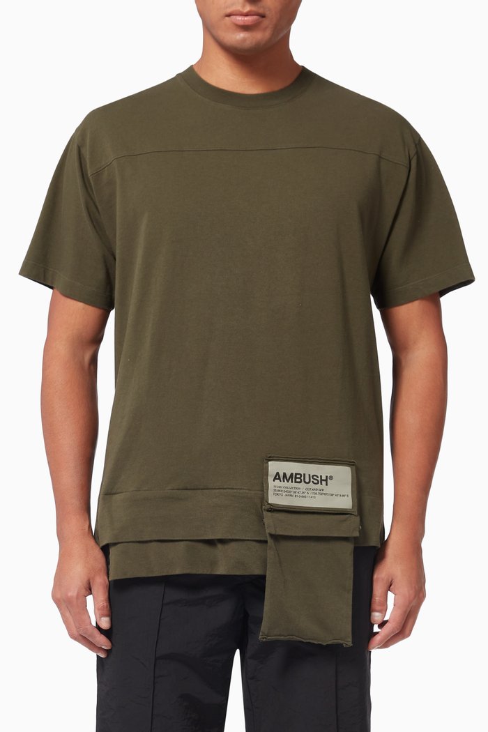 

Waist Pocket T-shirt in Cotton Jersey, Green