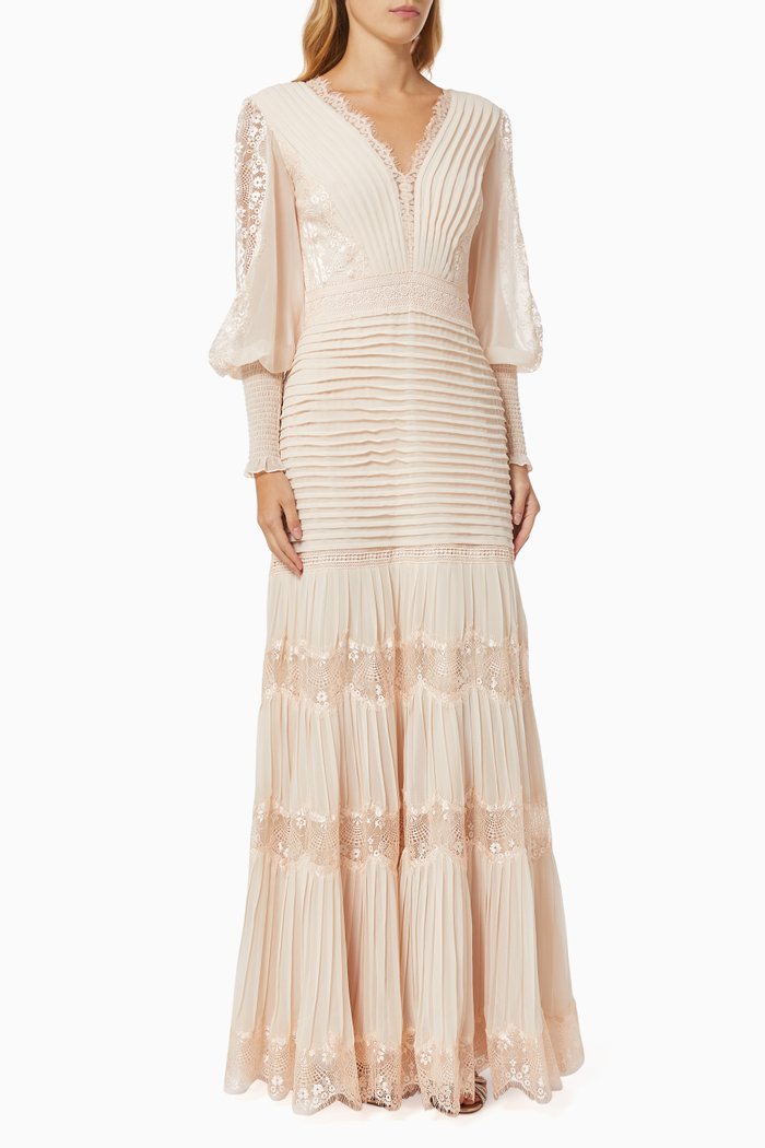 

Nyssa Bishop Sleeve Gown, Pink