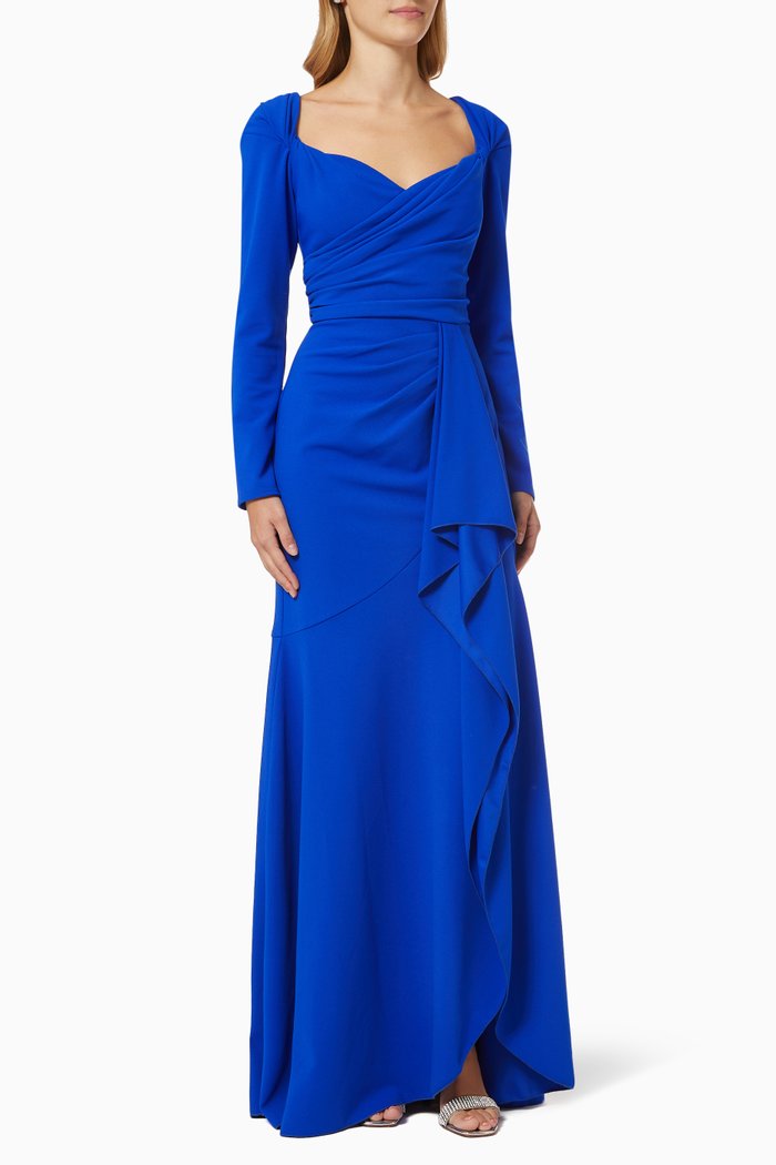 

Yahya Draped Gown, Blue