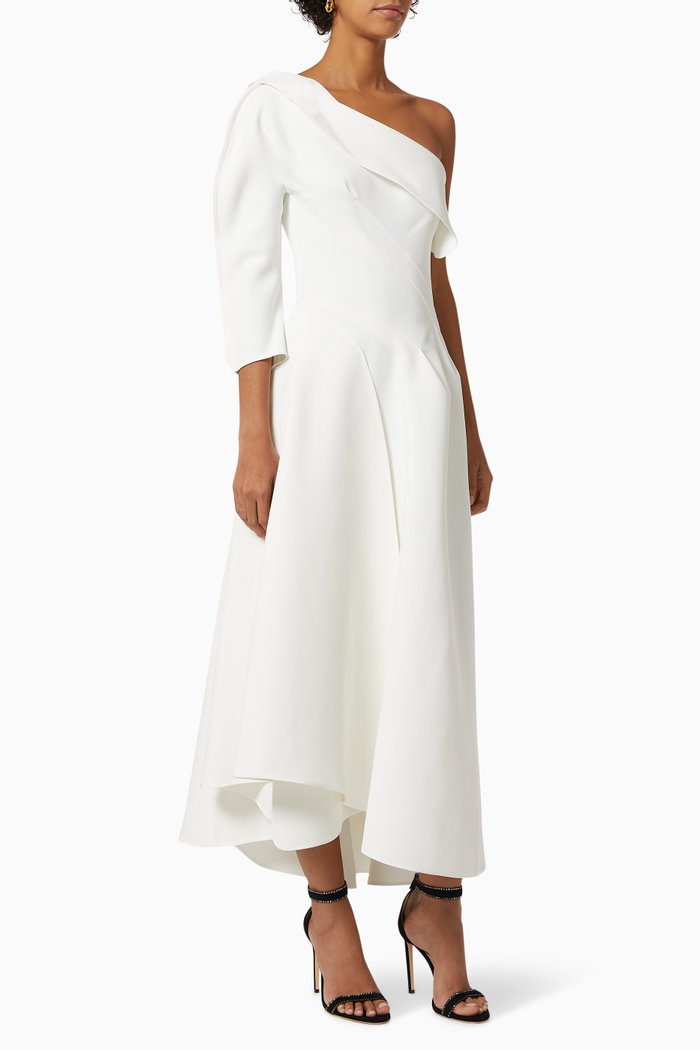 

One Shoulder Dress, White