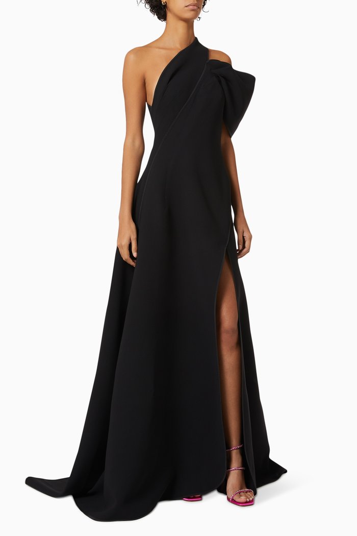 

One Shoulder Gown, Black