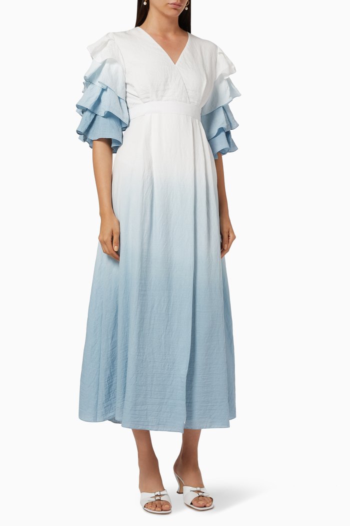 

Ombre Wrap Dress, Blue