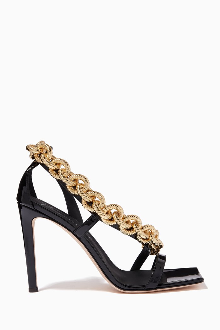 

Agata 105 Sandals in Patent Leather, Black