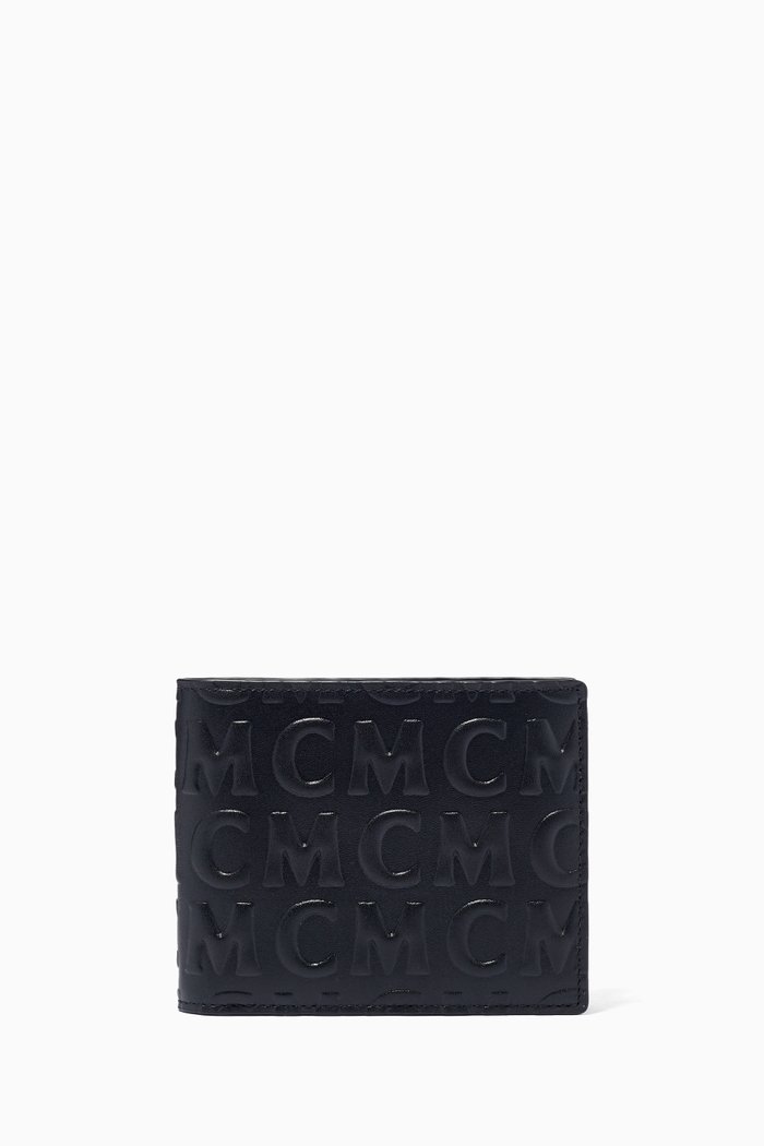 

Small Bifold Wallet in MCM Monogram Leather, Black
