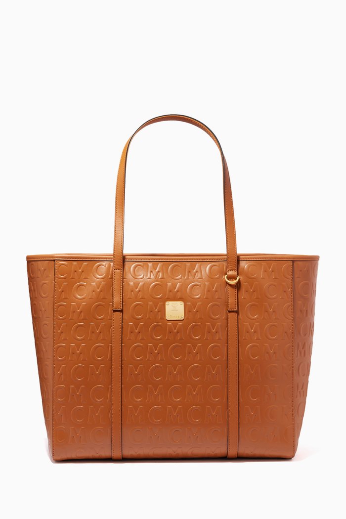 

Medium Toni Shopper in MCM Monogram Leather, Brown