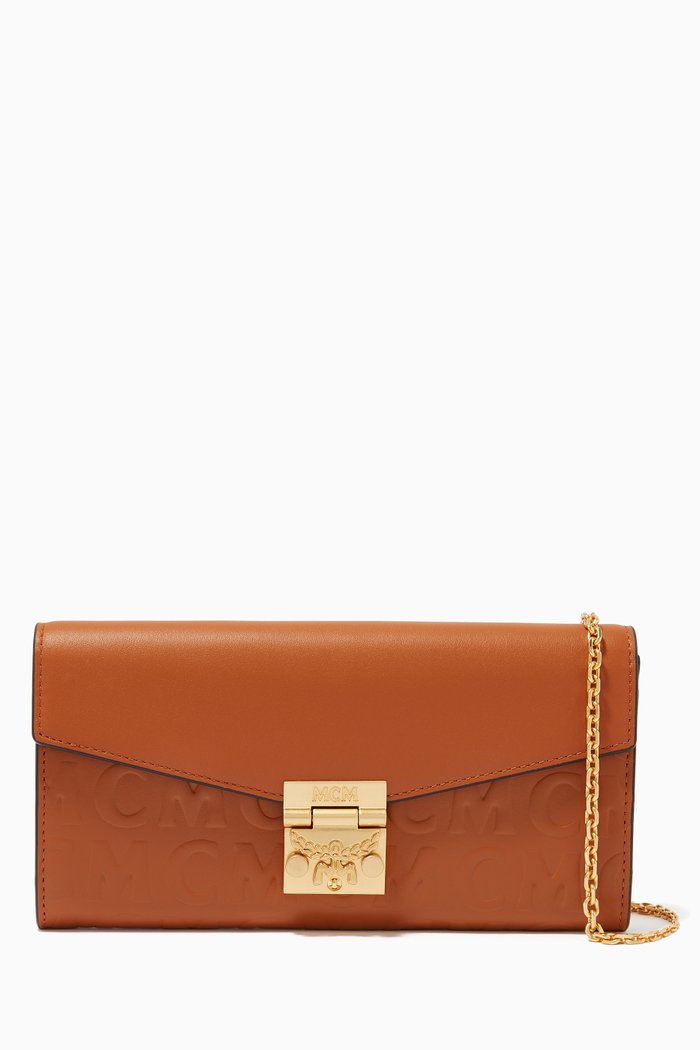 

Large Patricia Crossbody Wallet in MCM Monogram Leather, Brown