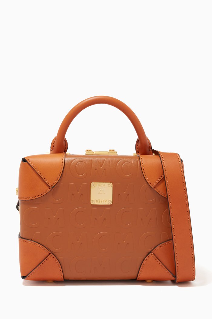 

Small Soft Berlin Crossbody in MCM Monogram Leather, Brown