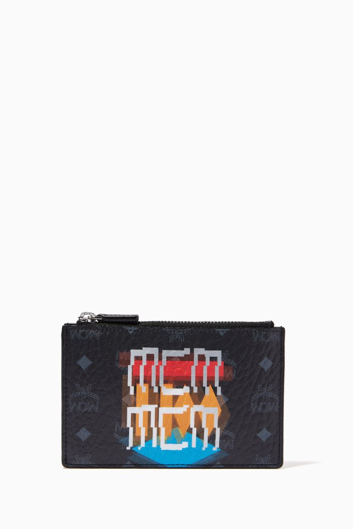 

Key Pouch in Geo Graffiti Visetos, Black