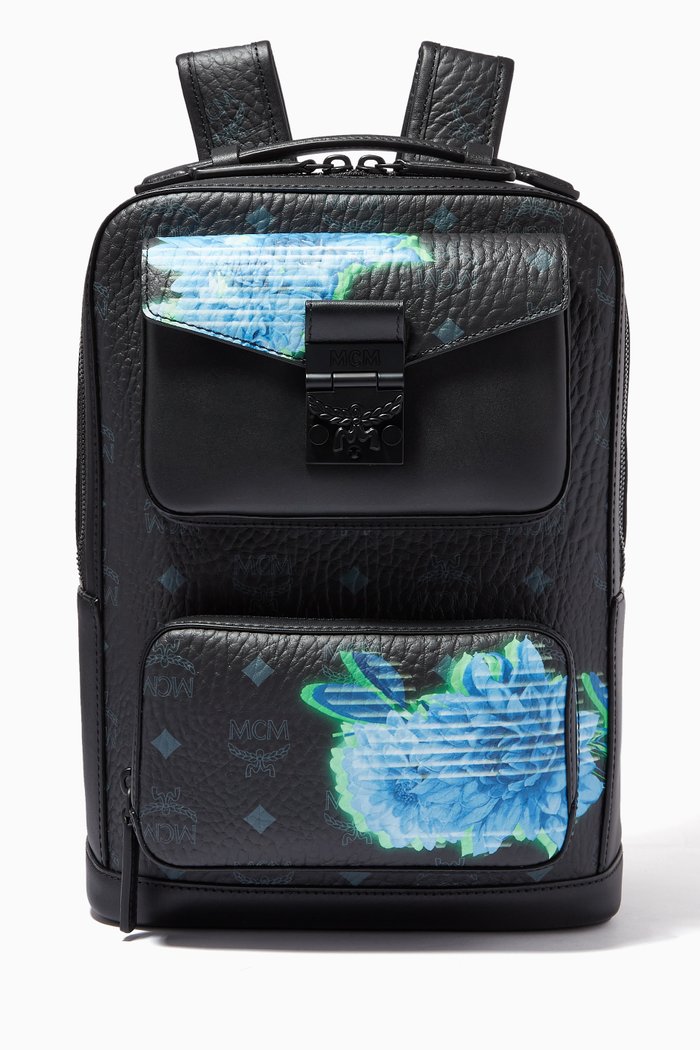 

Small Backpack in Visetos, Black