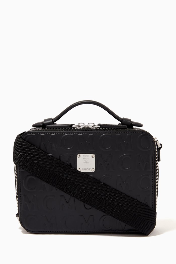 

Small E/W Klassik Crossbody in MCM Monogram Leather, Black