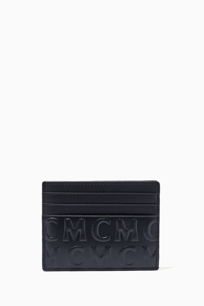 

Mini Card Case in MCM Monogram Leather, Black