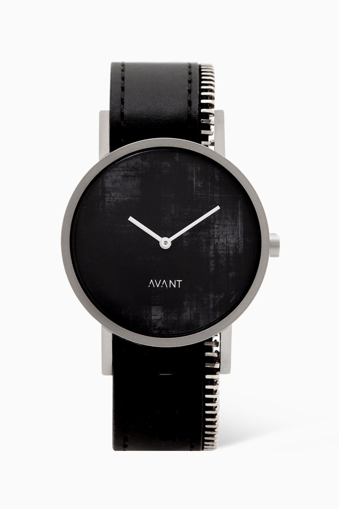 

Avant Diffuse Side Zip Watch, Black