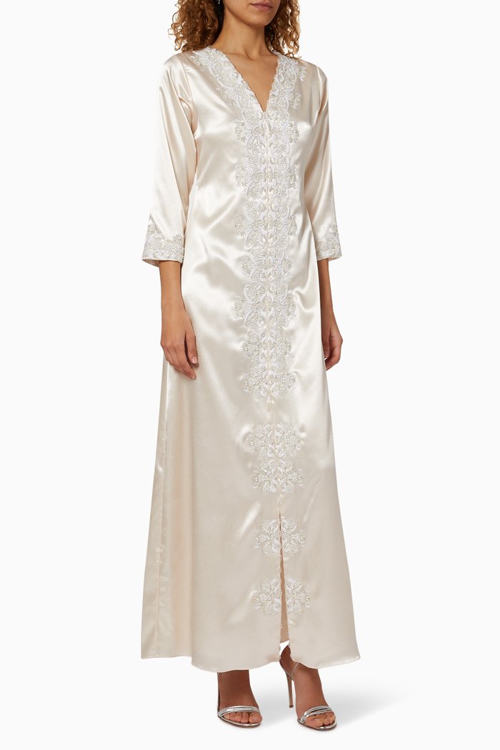

Morrocan Satin Kaftan, Neutral