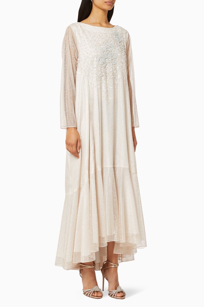 

Desert Rose Embroidered Dress, Neutral