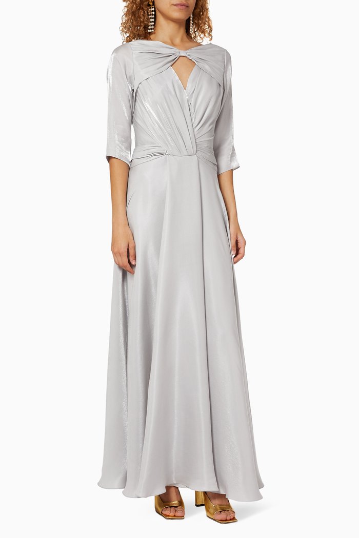 

Bow Maxi Dress, Grey