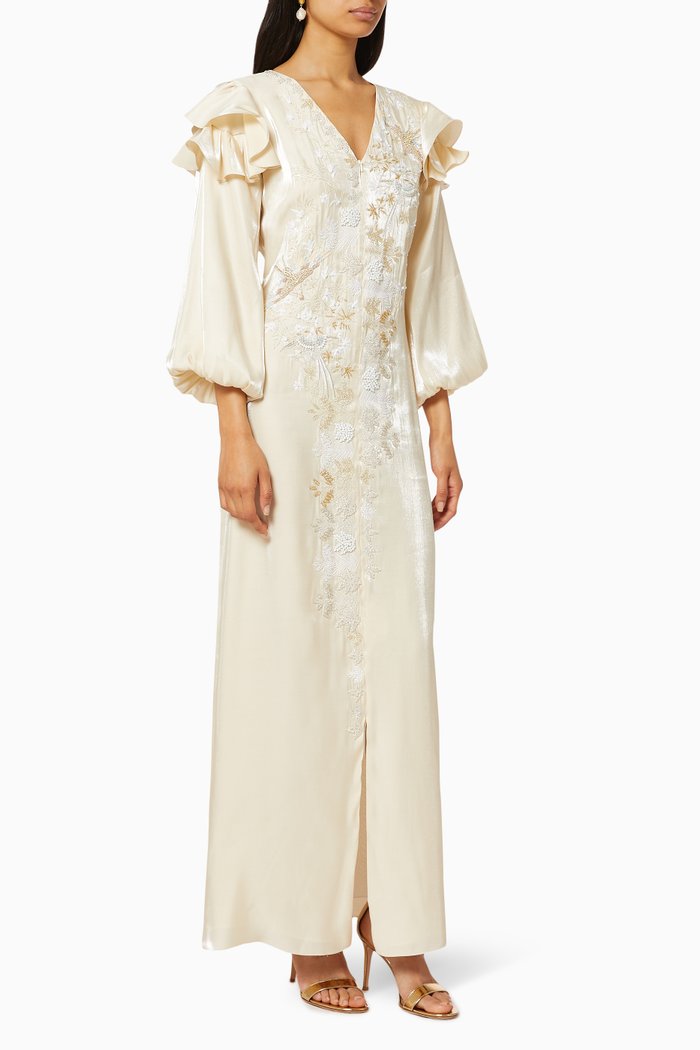 

Empire Falcon Crepe Dress, Neutral