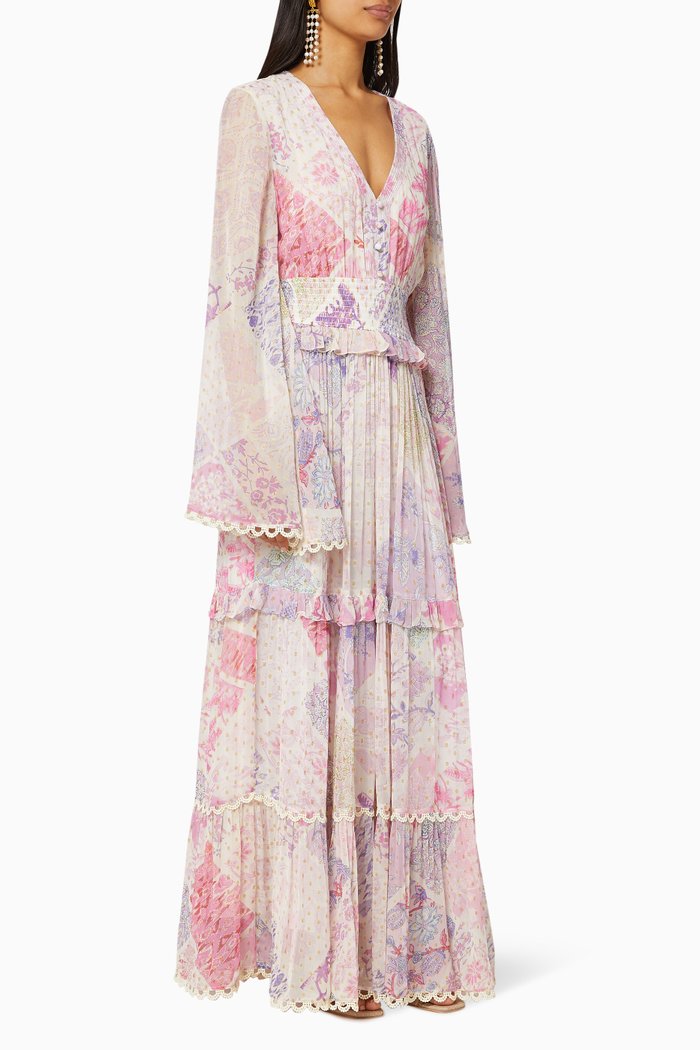 

Asher Tiered Maxi Dress, Multicolour