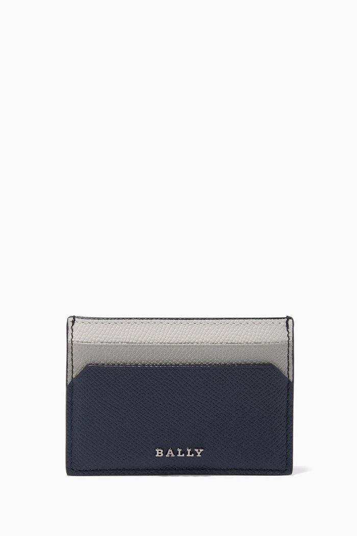 

Bhar Card Holder in Leather, Blue