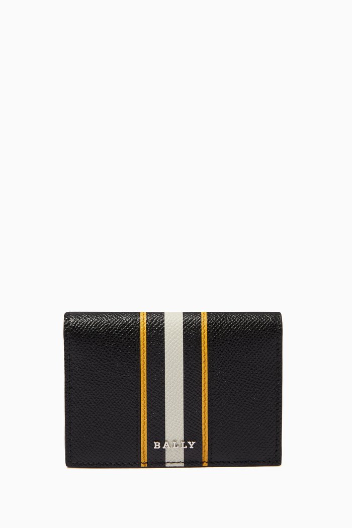 

Byrek Card Holder in Leather, Black