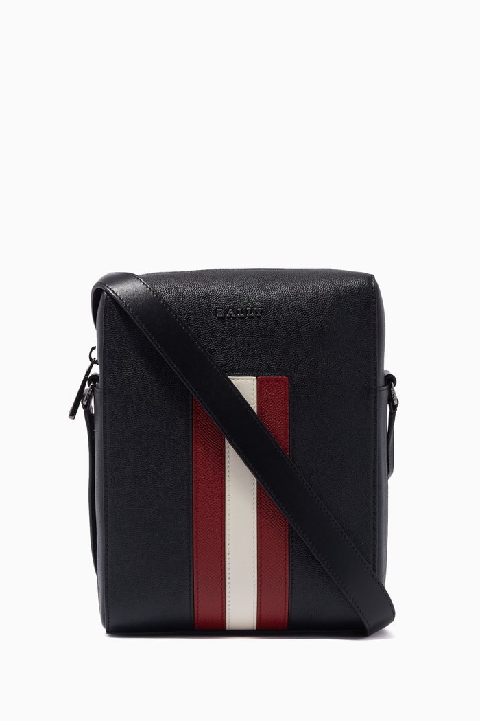 

Edoh Cross-Body Bag in Leather, Black