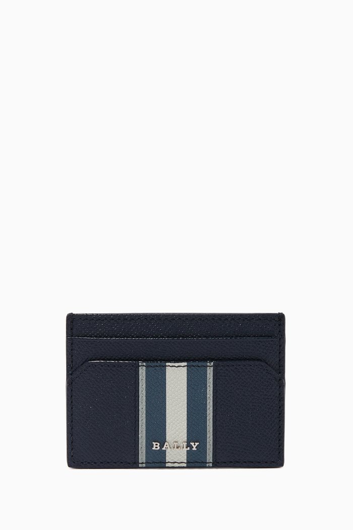 

Bhar Card Holder in Leather, Blue