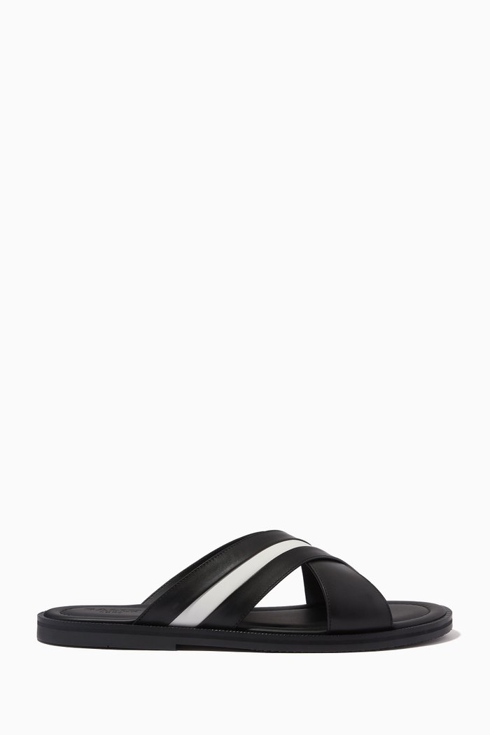 

Jabil Sandals in Leather, Black