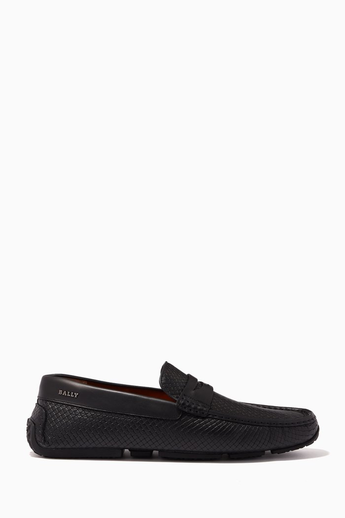 

Park Driver Shoes in Leather, Black