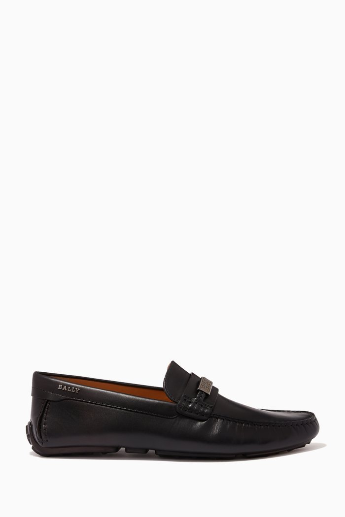 

Drako Driver Shoes in Leather, Black
