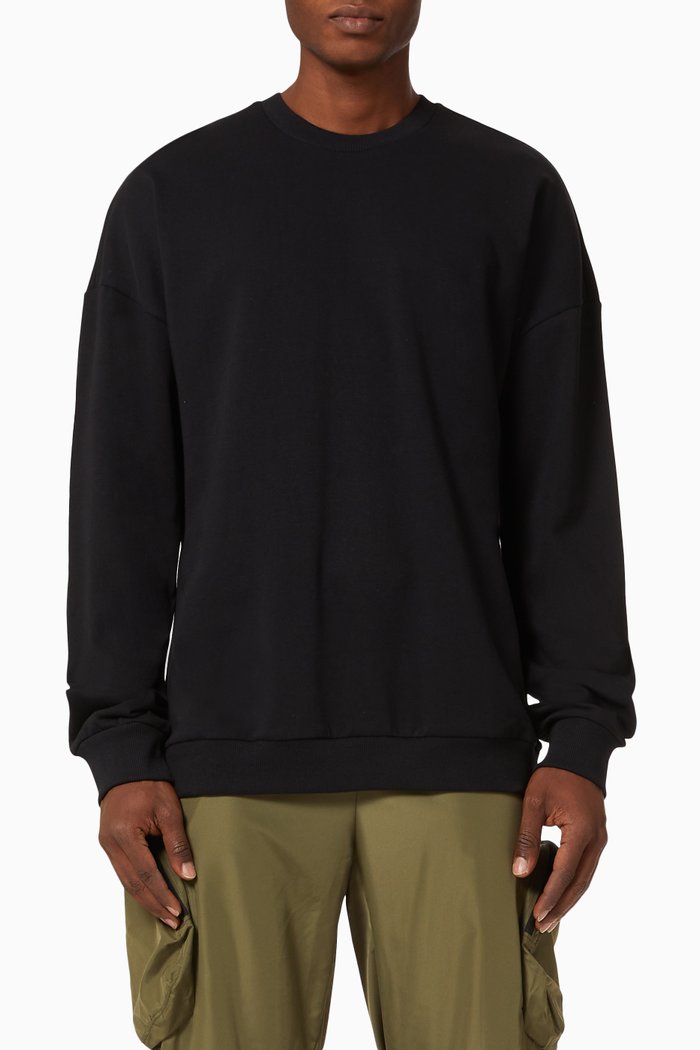 

Braydon Crewneck Sweatshirt in Cotton, Black
