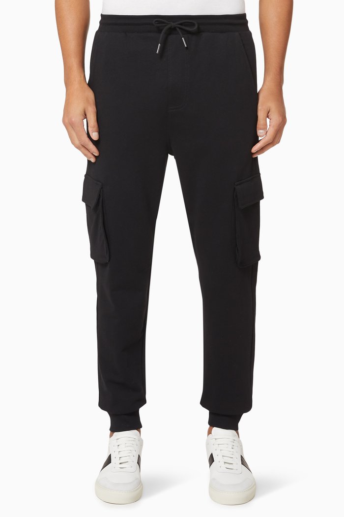 

Cargo Cotton Sweatpants, Black