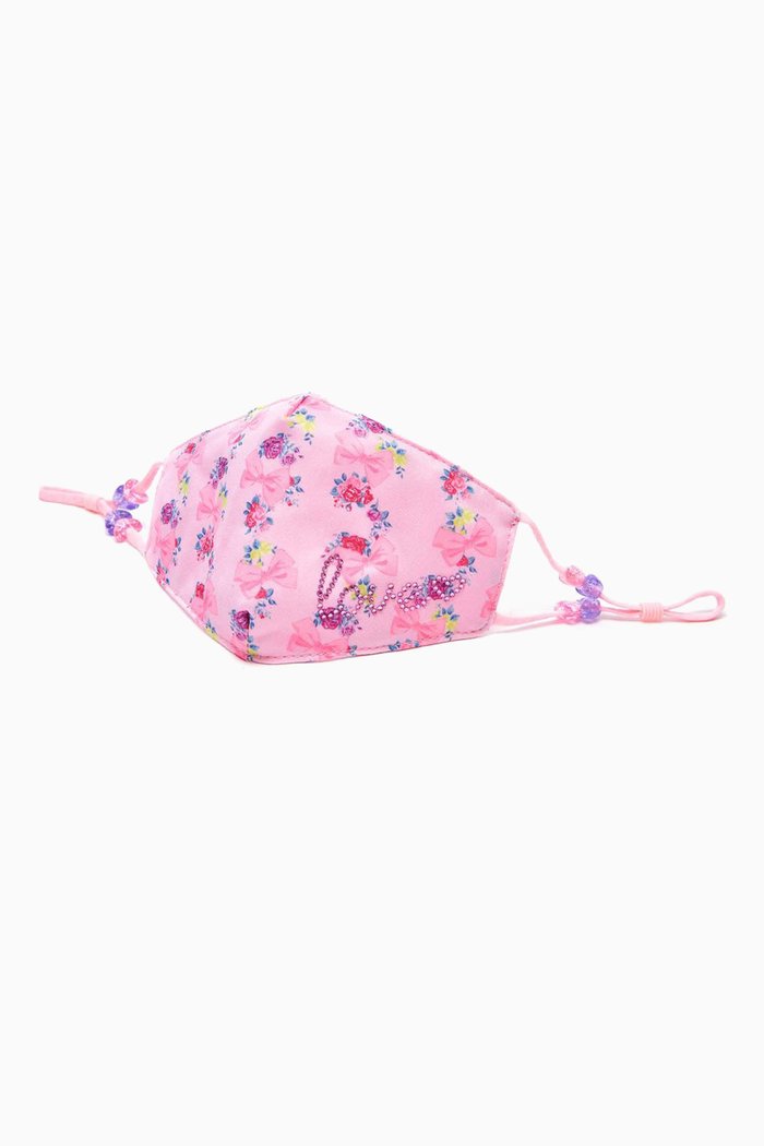 

Love Floral Printed Face Mask, Pink