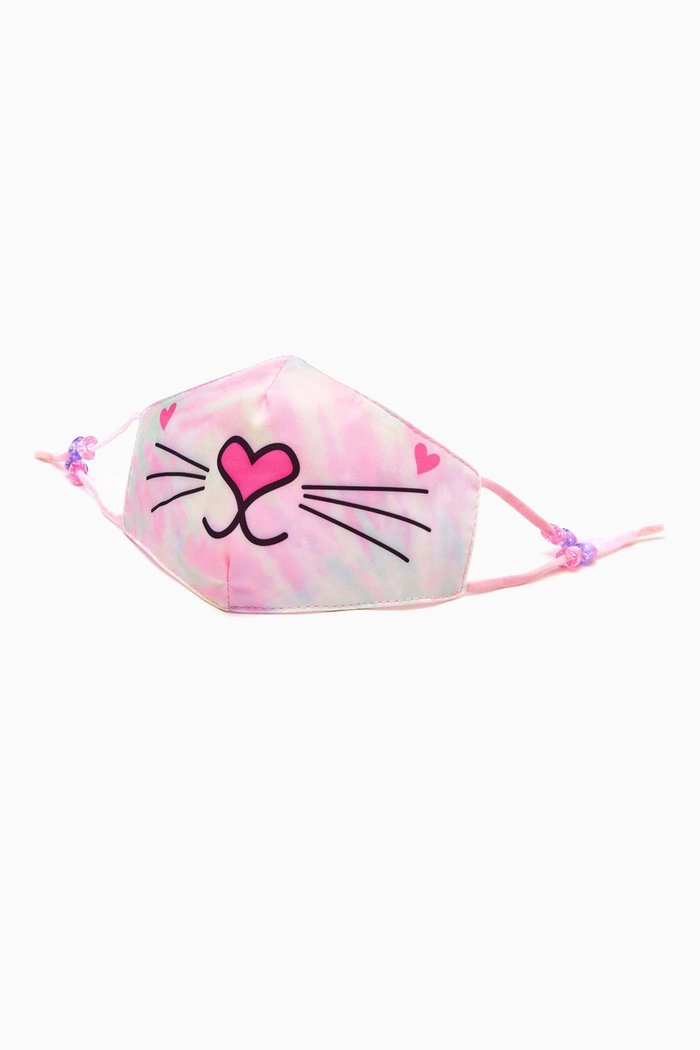 

Miss Bella Kitty Rainbow Ombre Print Face Mask, Pink