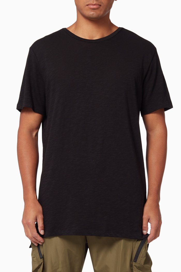 

Karlan Basic Loose Fit T-shirt in Cotton, Black