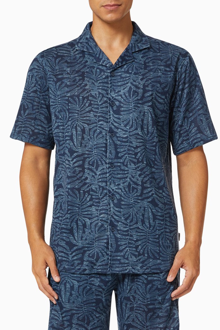Lloyd Shirt in Knit Fabric, Blue