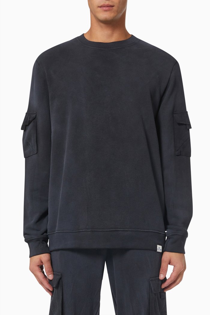 

Nino Crewneck Sweatshirt in Cotton, Black